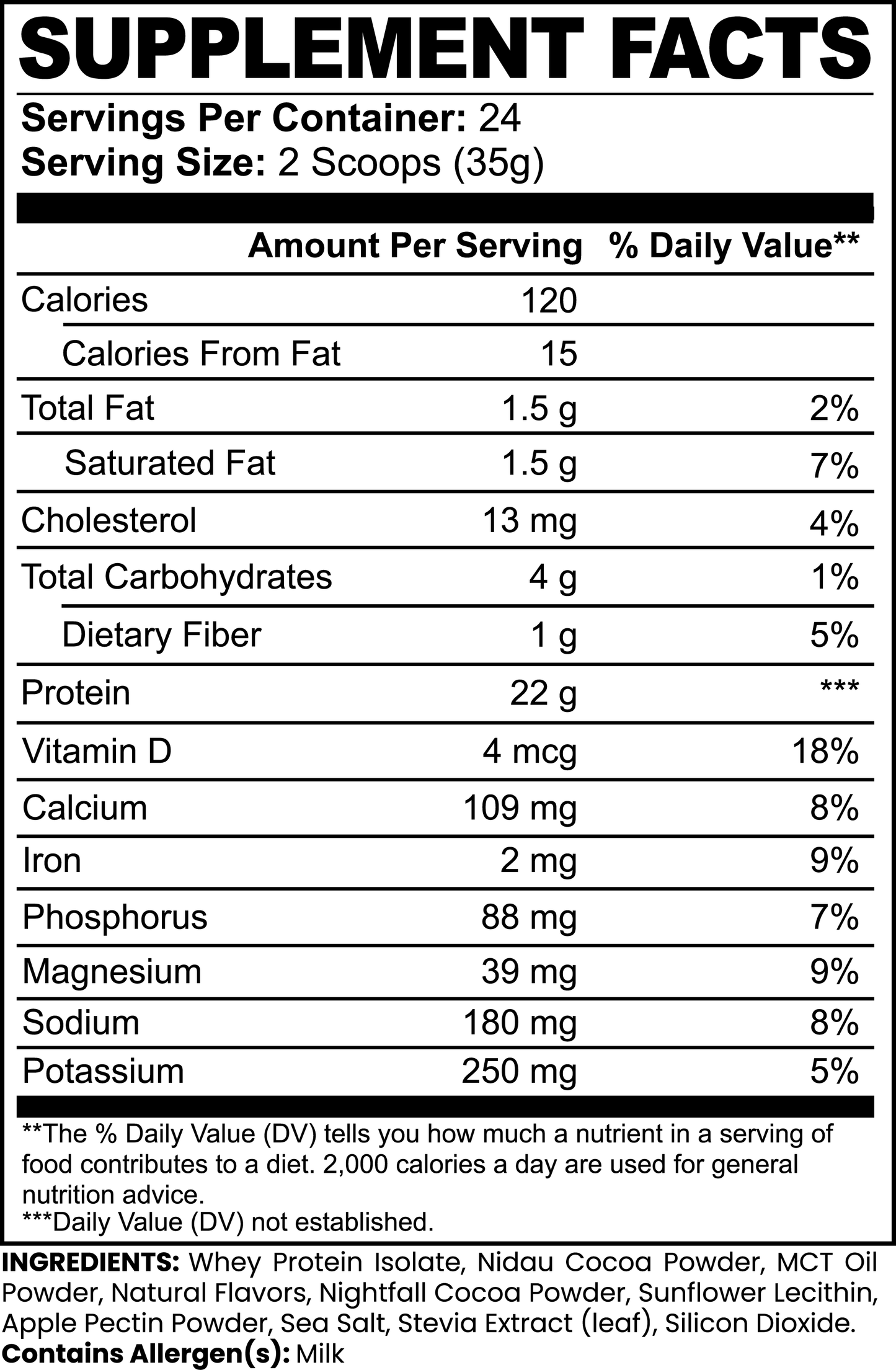 Dark Elf Chocolate Advanced Whey Isolate